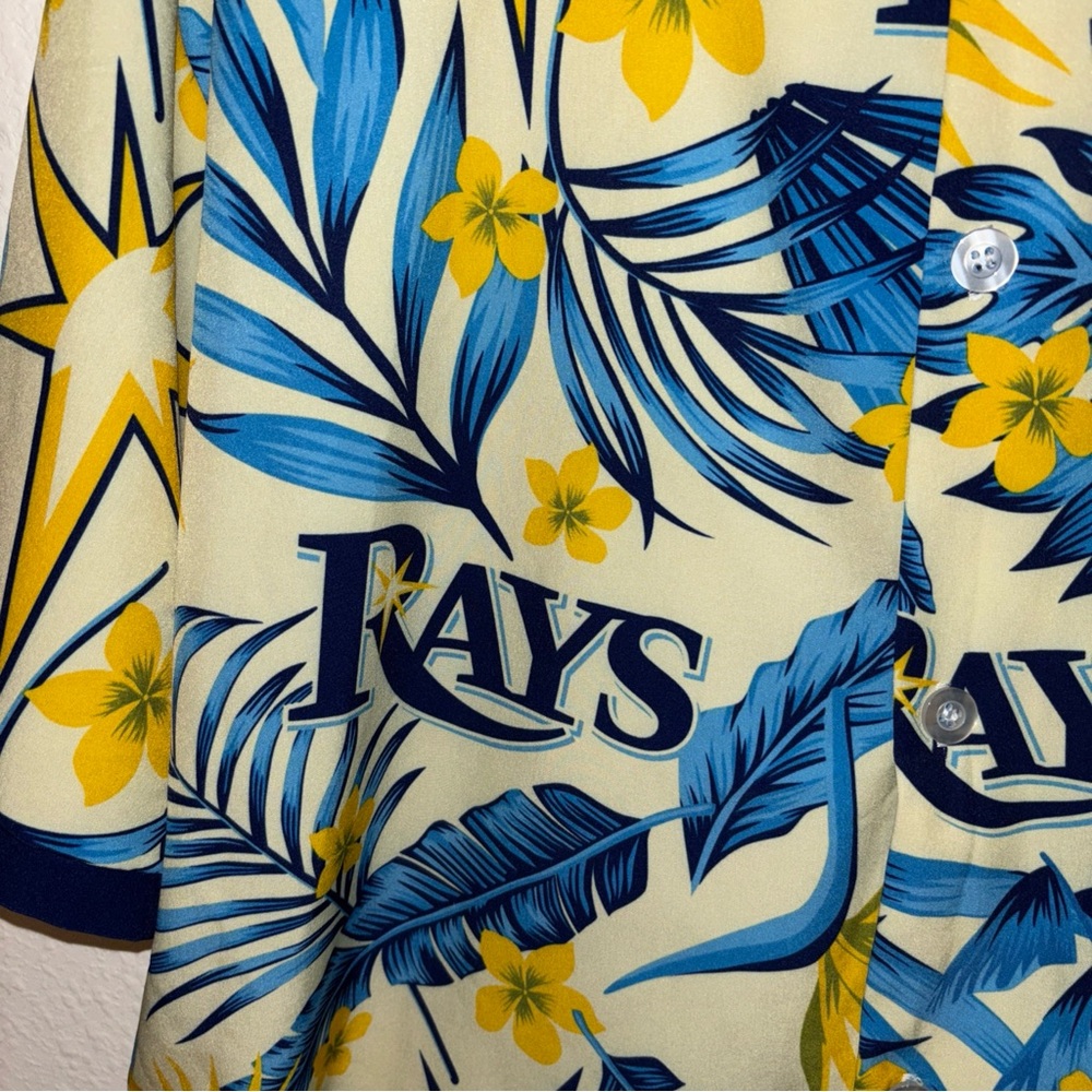Dave Wills Match-Up Tampa Bay Rays Baseball Hawaiian Shirt SGA Giveaway Size M - Picture 4 of 15